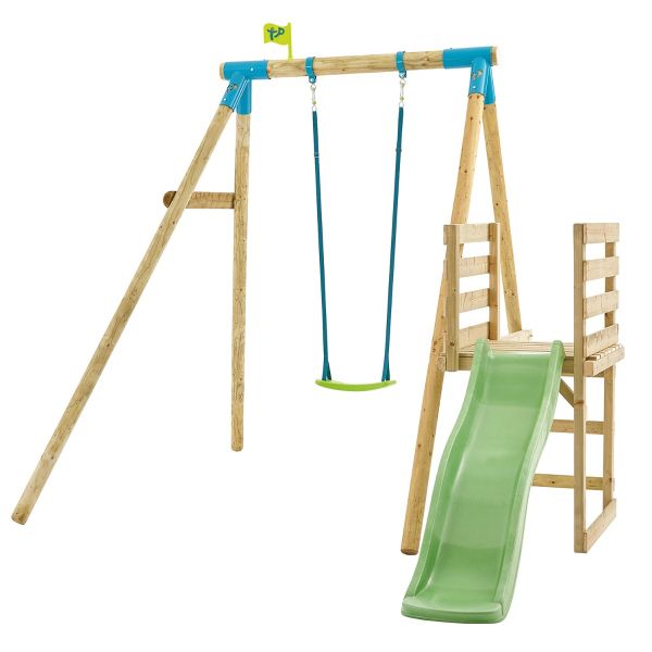 TP Robin Wooden Compact Swing and 6ft Slide Set - 5021854908903